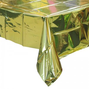 1,37x2,74M pezsgő arany színű terítő 3S vastagságú asztaltakaró fólia metál mat
