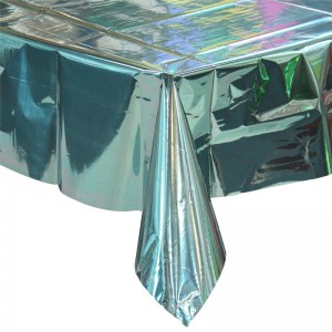 Metál világos zöld asztalterítő, színes fólia egyedi asztalterítő mat / pad
