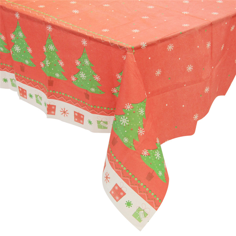 Karácsonyi nap Plasztikai asztalterítő vízálló hőálló kockás pvc asztal borítja a piros színt, testre szabott
